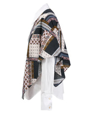 Trendy White Patterned Blouse