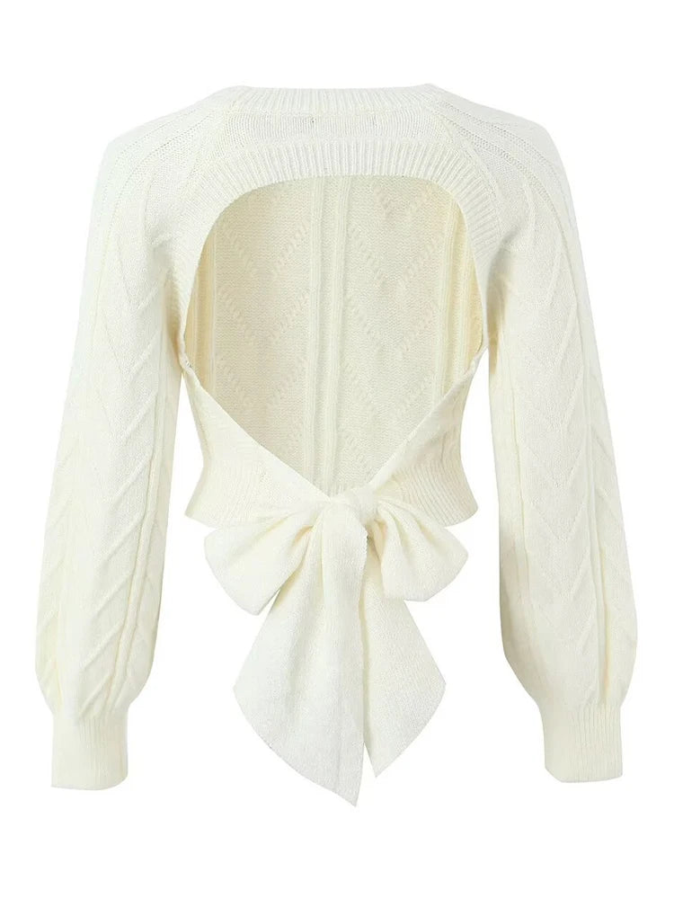 Pull pull-en-tricot à dos gris sans dos