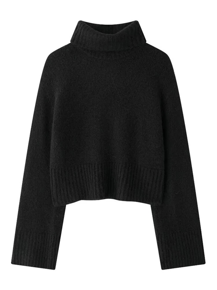 Pull à col roulé en tricot et en tricot confortable