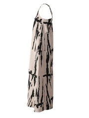 Sumi-Ink Mirage Slip Midi Dress