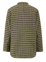 Veste en laine à carreaux verts