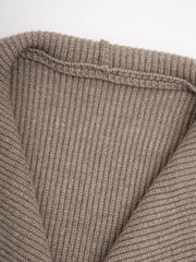 Cardigan surdimensionné kaki tricot