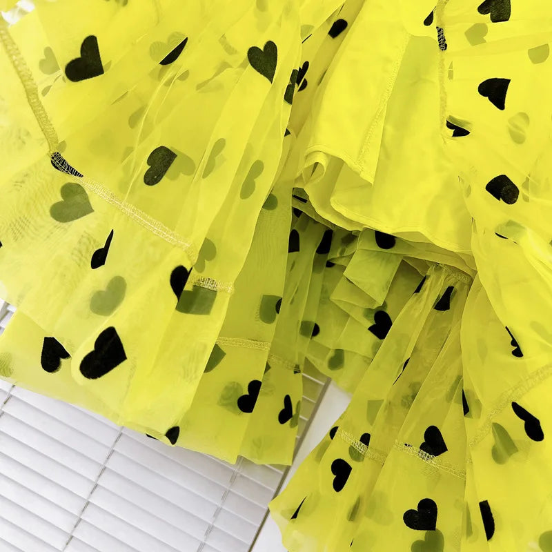 Jupe imprimée en tulle A-line