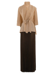 Blouse plissée et jeu de jupe