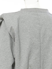 Sweat-shirt plissé gris