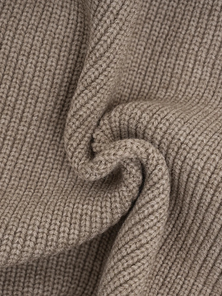 Cardigan surdimensionné kaki tricot
