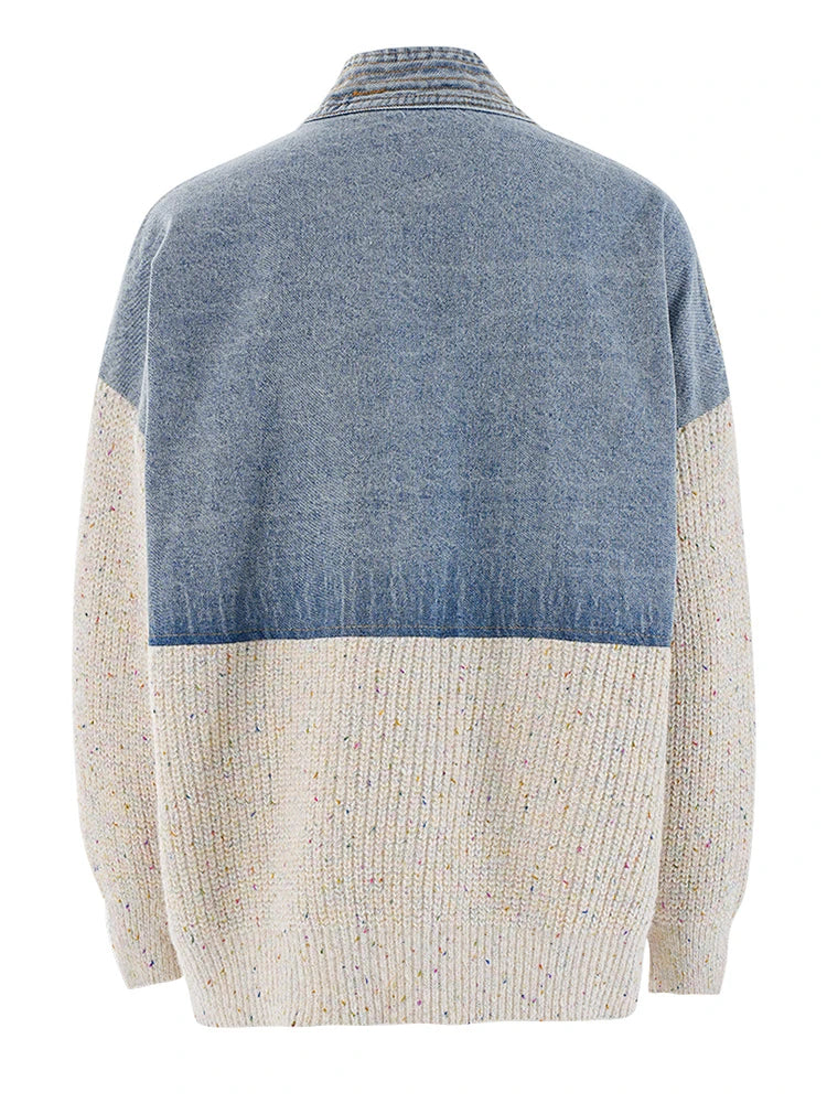 Cardigan en tricot en V Beige