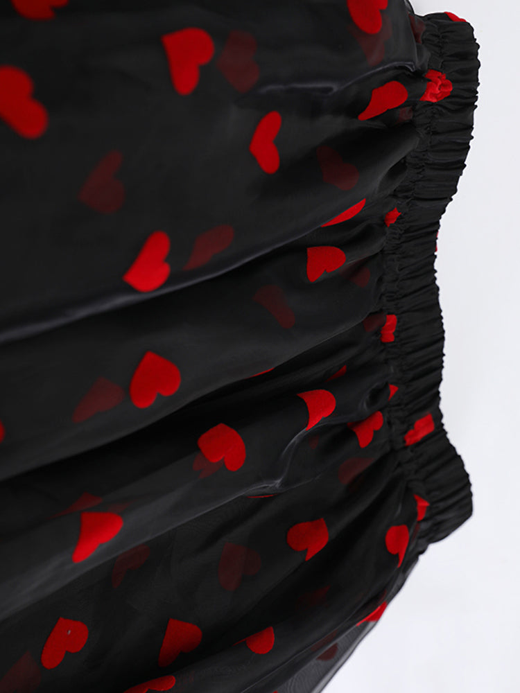 Jupe imprimée en tulle A-line