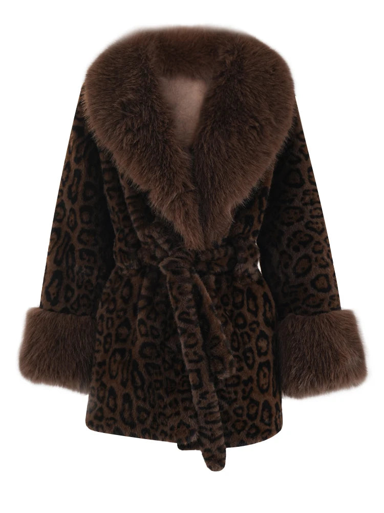 Veste en fausse fourrure brune