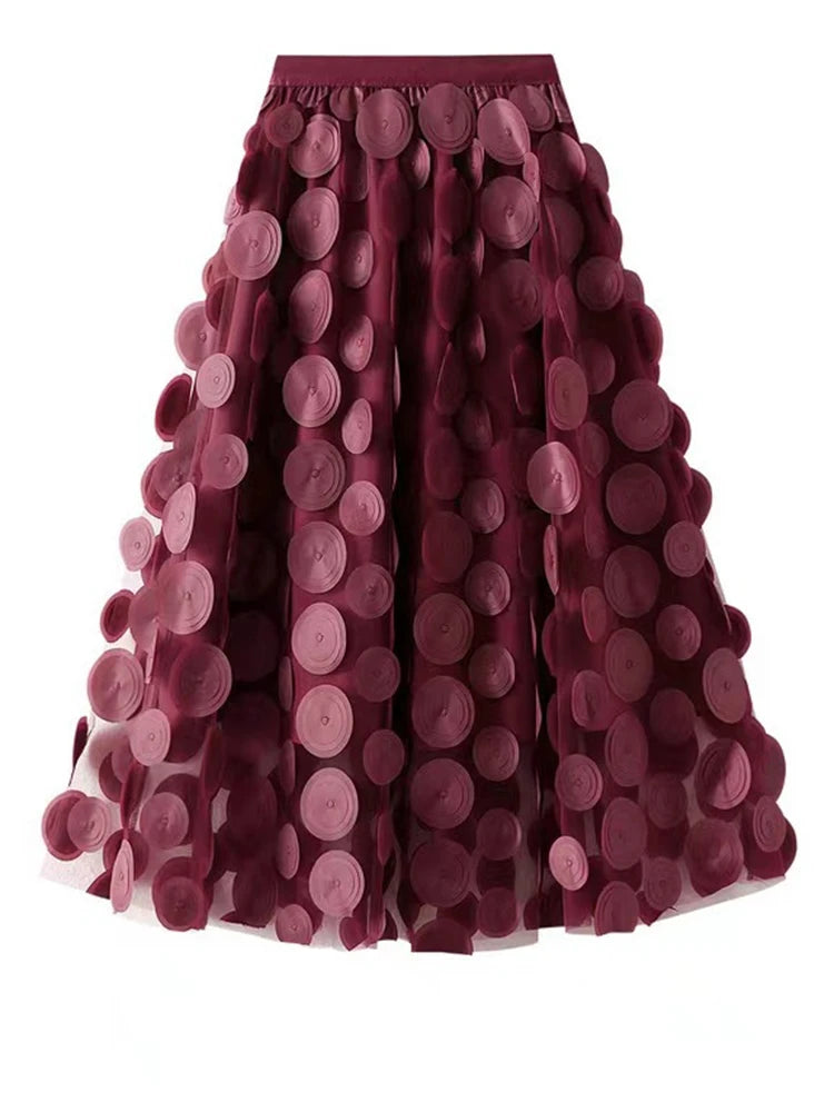 Jupe en maille en maille en forme de point élastique