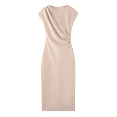 Ruched Mini Dress – Pink Sleeveless Summer Silhouette