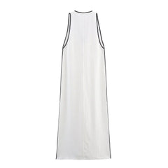 Patchwork V-neck a-line Dress