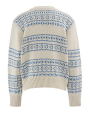 Cardigan en tricot à rayures beige
