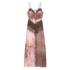 Printed A-Line Midi Dress