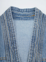 Cardigan en tricot en V Beige