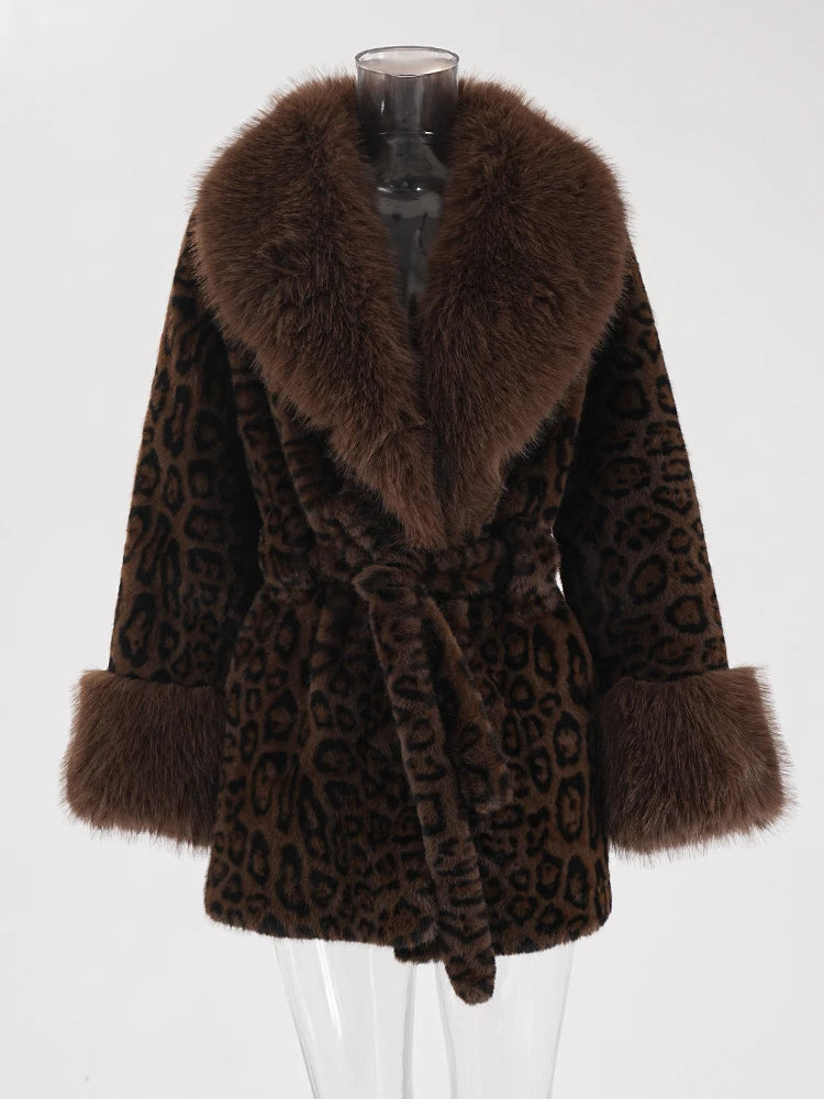 Veste en fausse fourrure brune
