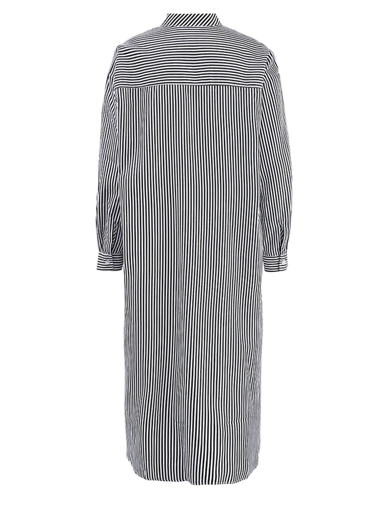 Robe de chemise midi rayée