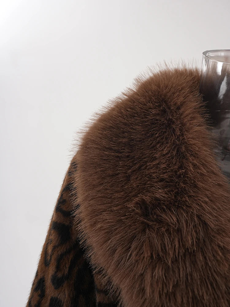 Veste en fausse fourrure brune