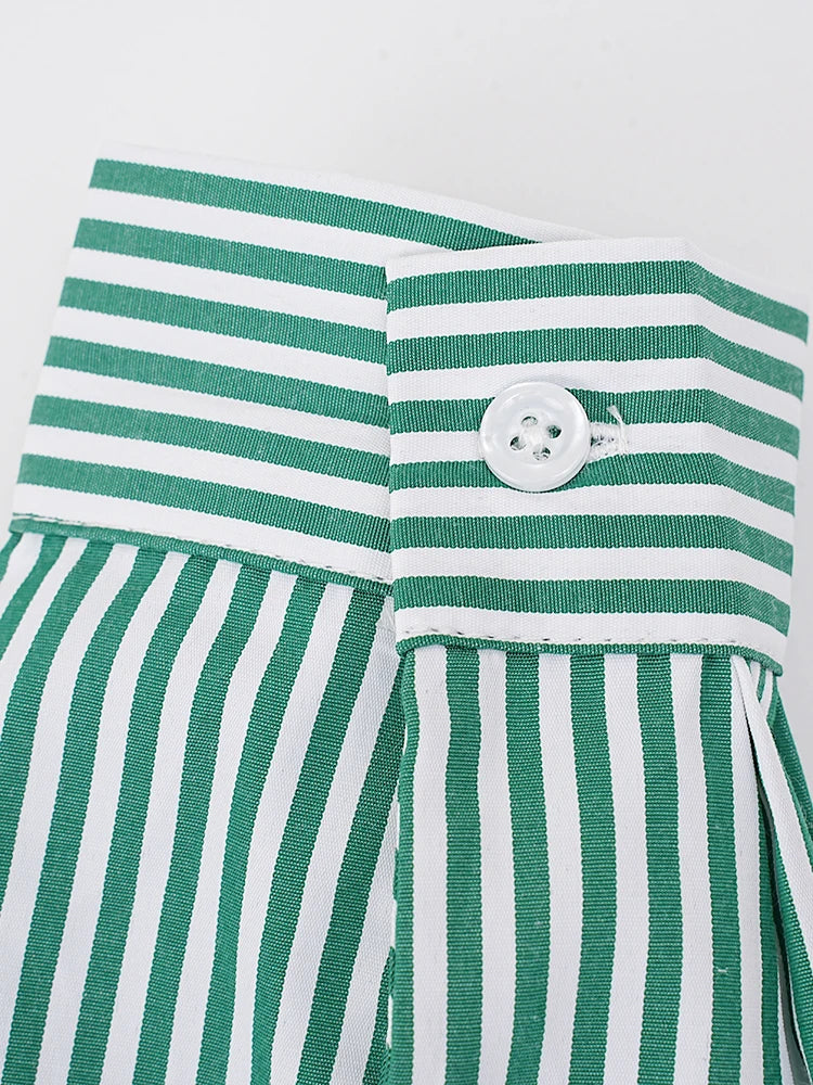 Robe de chemise midi rayée