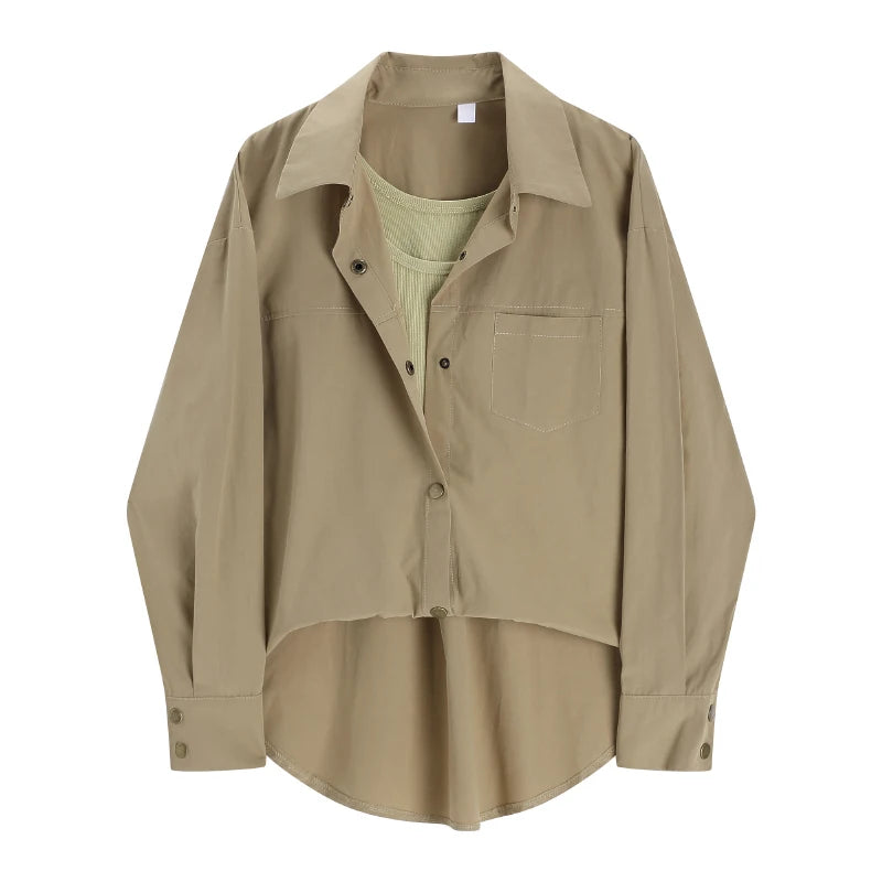 Blouse décontractée verte