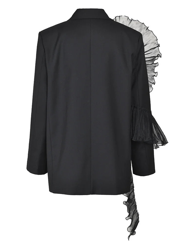 Organza Ruffles Blazer