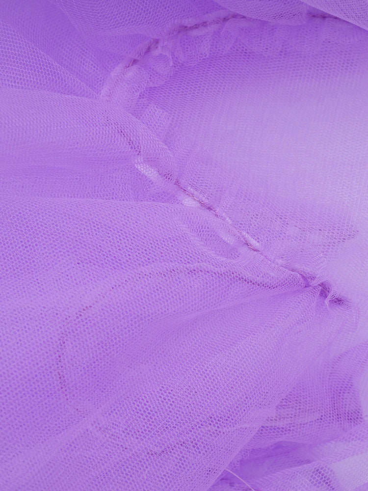 Robe en mailles de volants