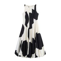 Boho Pleated Print Mini Dress