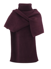 Vin à col roulé en tricot rouge