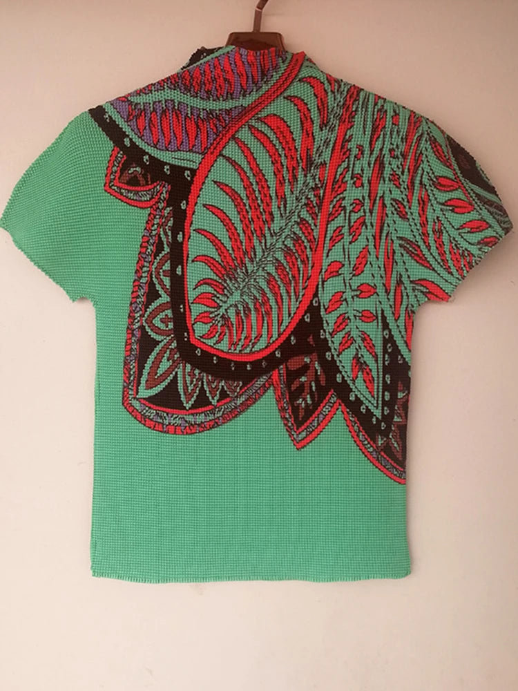 T-shirt plissé à col roulé
