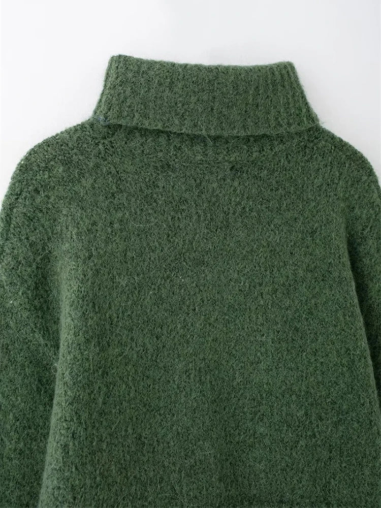 Pull à col roulé en tricot et en tricot confortable