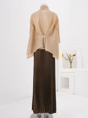Blouse plissée et jeu de jupe