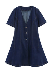 Sophisticated Knit Mini Dress – V-Neck Ruffle Charm