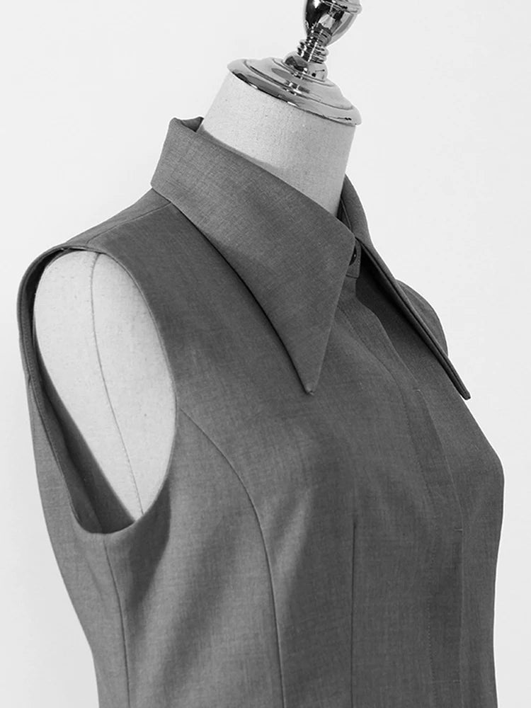 Color-block Hollow Blazer