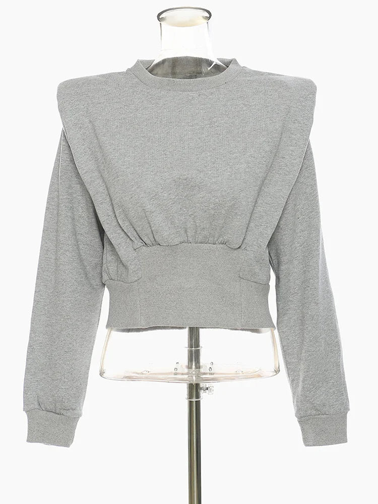 Sweat-shirt plissé gris