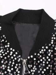 Veste à paillettes noires