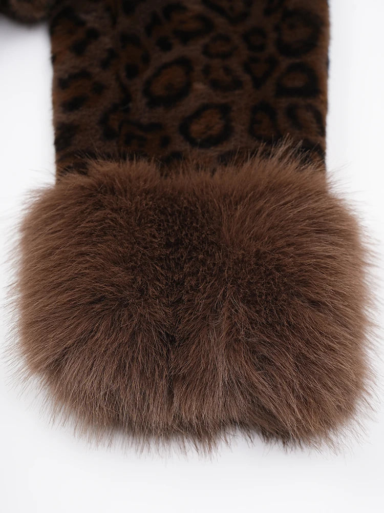 Veste en fausse fourrure brune