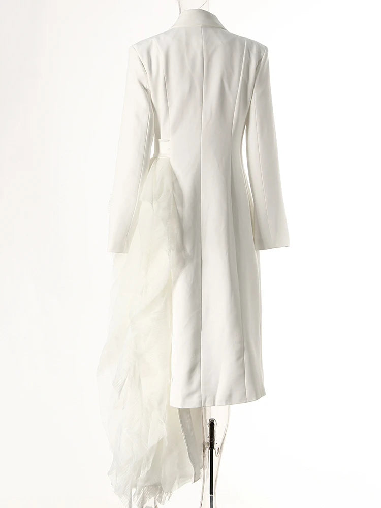 Veste longue maille irrégulière noire