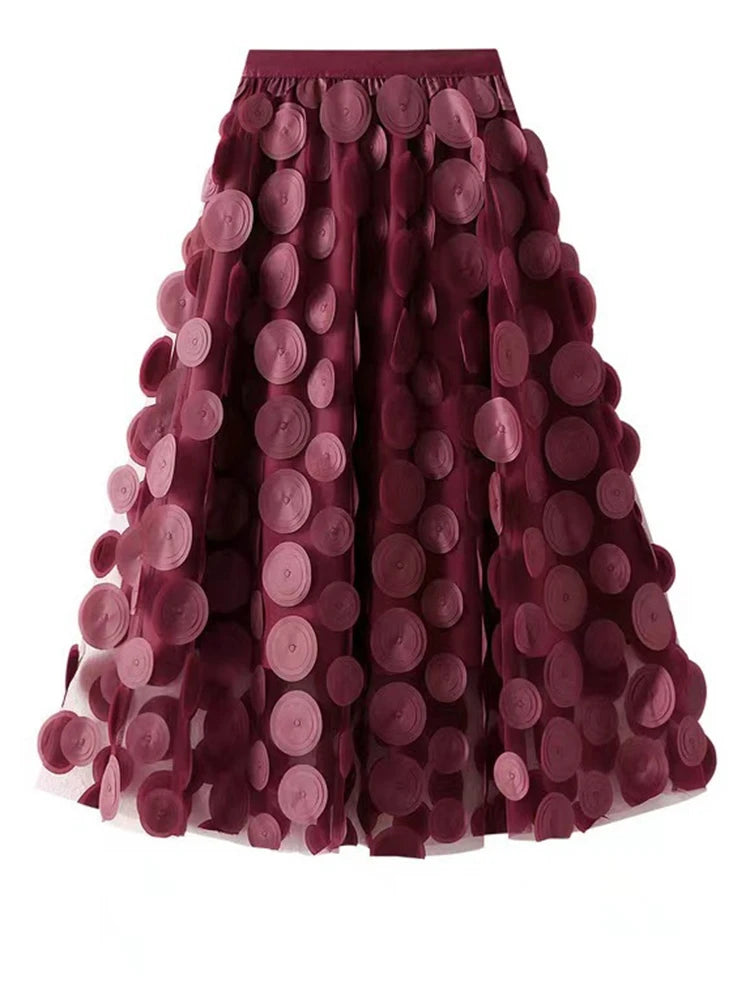 Jupe en maille en maille en forme de point élastique