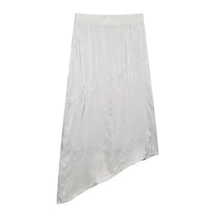 Button-down Shirt & Embroidered White Skirt Set
