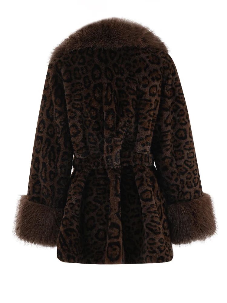 Veste en fausse fourrure brune