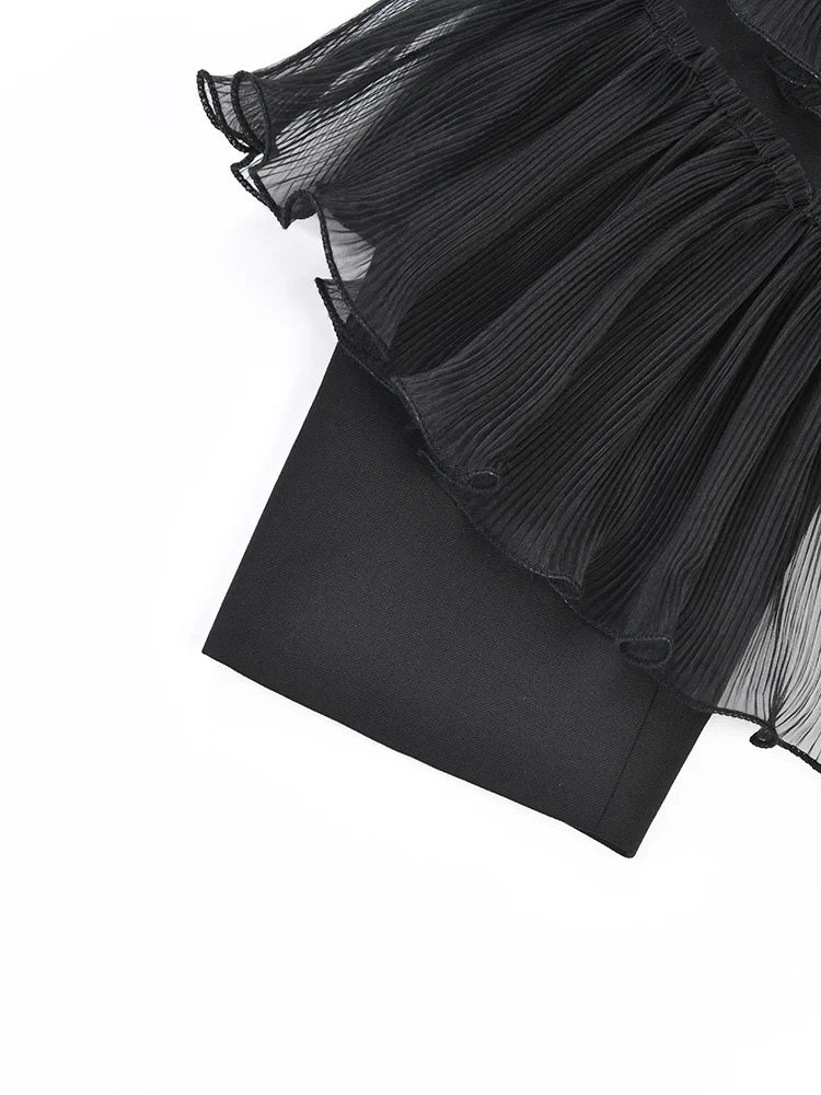 Organza Ruffles Blazer