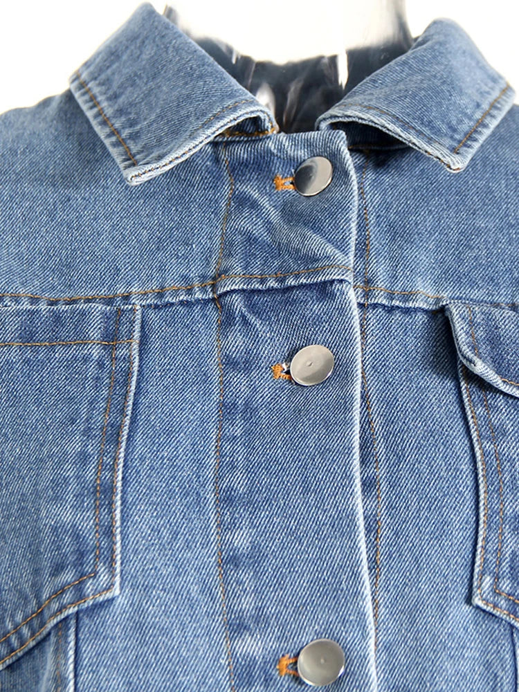 Couteau irrégulier en denim