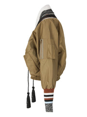 Veste à col en V rivet
