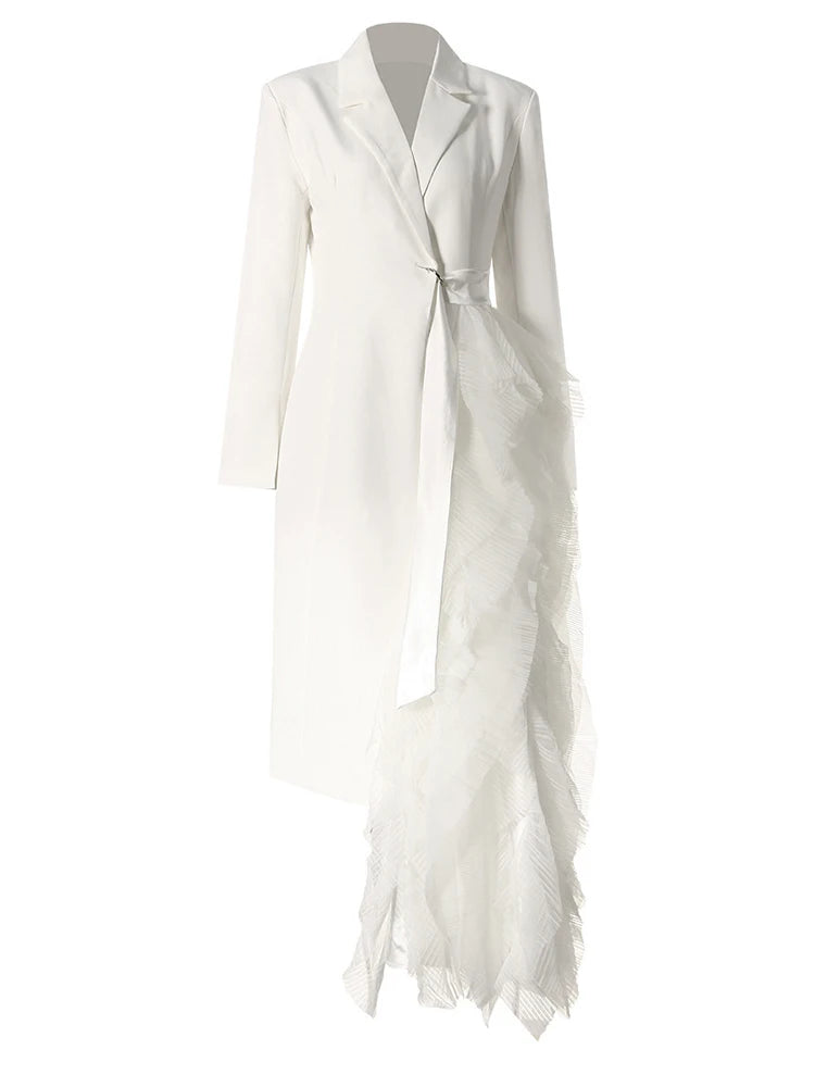 Veste longue maille irrégulière noire