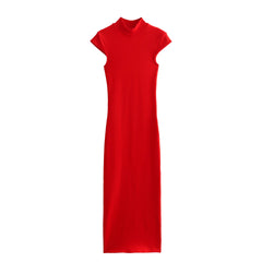Knitted Straight Barrel Skirt Dress