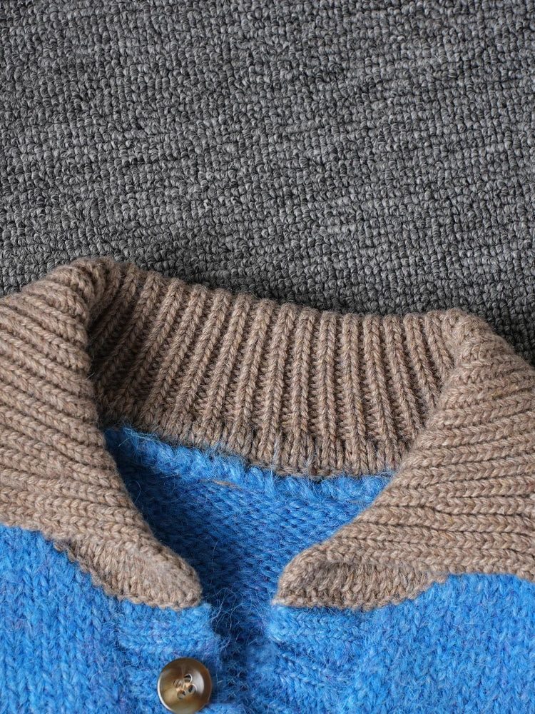 Pull à col multicolore