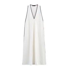 Patchwork V-neck a-line Dress
