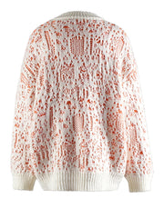 Pull en tricot surdimensionné orange