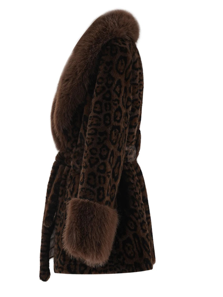 Veste en fausse fourrure brune
