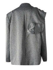 Blazer de luxe gris avec poches